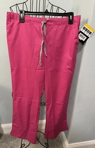 New Wonder work wink Fuchsia pink Women Scrub Pants Bottoms Medium Petite MP 502 - Picture 1 of 9