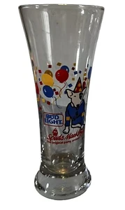 Vintage Spuds Mackenzie Dog Bud Light Bierglas 1987, 7" hoch, Anheuser-Busch - Bild 1 von 2