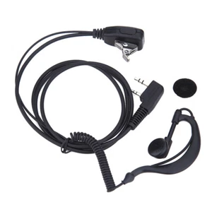 2 PIN Earpiece Headset PTT MIC Interphone Earphone Earpiece 1M for Baofeng UV5R - Photo 1/9