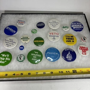 Lot Of Political Pins Democrat USA Senator Governor President State - Picture 1 of 7