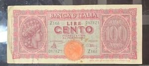 🔍Please L@@K Very Nice 1944 Bank Of Italy 100 Lire! See photos📸 - Picture 1 of 2