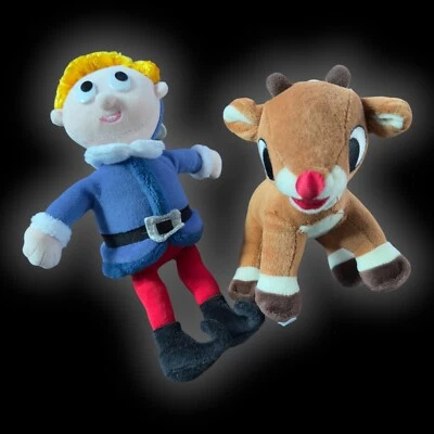 2x 7” Peluche RUDOLPH & HERMEY * Reno y amigos nariz roja de colección 2005 libre de humo Foto 1 de 4