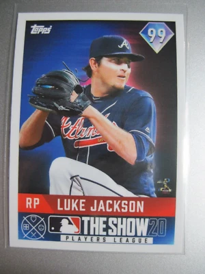 2020 TOPPS THE SHOW PLAYERS LEAGUE LUKE JACKSON #28 - Image 1 of 2