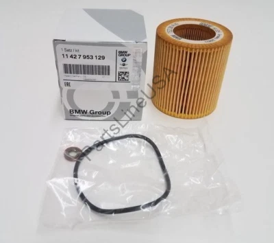Elemento de filtro de aceite genuino BMW para 130I 325XI 535XI 740LI X5 M3 ‎11-42-7-953-129 Foto 1 de 4