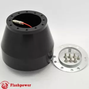 Flashpower Steering Wheel Adapter BMW E24 E28 E30 E32 M3 M5 318i 325e 535i Black - Foto 1 di 3