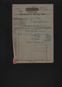 GOTHA, Rechnung 1915, Scharfenberg & Hartwig Maschinen-Fabrik Rübenschneider - Bild 1 von 1