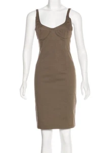 Prada Sexy Army green Bodycon tank dress 42 44 US 8 10 M - Picture 1 of 4