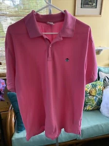 Brooks Brothers 346 Original Fit Sz L Short Sleeve Polo, Bubblegum Pink, EUC - Picture 1 of 12