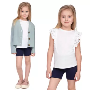 Leggings da ciclismo traspiranti per ragazze 1/2 lunghezza in cotone overknee bambini CHLK - Foto 1 di 25
