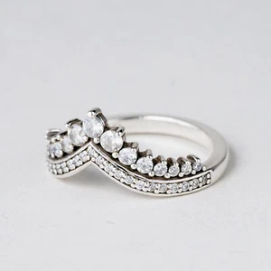 Silber Ring 925 Weiße Steine Größe 51 (16,2 mm Ø) 2,79 g - Bild 1 von 8