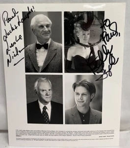 Leslie Nielsen & Kelly Lynch in Mr Magoo Signed B/W 8x10 Picture Personalized - Picture 1 of 3