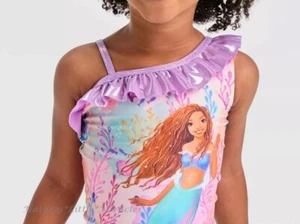 Disney The Little Mermaid Ariel Swimsuit Toddler Girl Size 2T 3 4 5 Swim 1 Piece - Picture 1 of 3