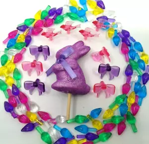 60 Easter Bulbs Purple Bunny Topper for Ceramic Christmas Tree Light Star *NEW* - Picture 1 of 14