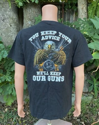 Camiseta con estampado gráfico de la Asociación Nacional del Rifle de la NRA Keep Your Advice talla L Foto 1 de 4