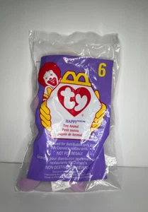 McDonald’s Happy Meal TY Beanie Baby Toy Animal “Happy” Hippo - Picture 1 of 5