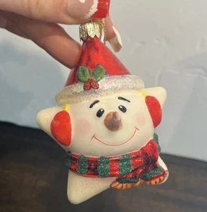 Kurt S Adler Decorazione Natalizia Polonaise Stella di Neve AP 1497 Vetro Artigianale - Foto 1 di 15