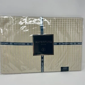 Waterford Gold Beige Set Of 4 Placemats Size 13"X19” Christmas Holiday - Picture 1 of 6