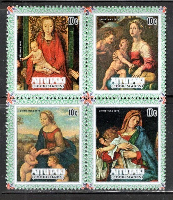 AITUTAKI  COOK ISLANDS STAMPS BLOCK MINT HINGED  LOT 1926AK - Image 1 of 1