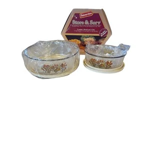 Thermo-Serv Store & Servierschalen Neu, Offene Box 3 Schüsseln und Deckel Prairie Bouquet - Bild 1 von 12