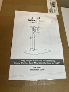 Monoprice Free Standing Single Monitor Desk Mount For Monitors Up To 27" - Picture 1 of 1
