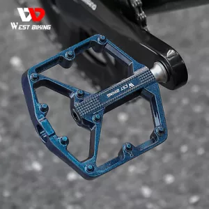 WEST BIKING MTB Fahrrad Pedale Fahrradpedale Antirutsch Plattform Pedale Blau - Bild 1 von 14