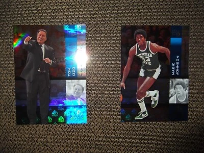 2010-11 SP AUTHENTIC FX HOLO HOLOVIEW LOT-COACH TOM IZZO RC & MAGIC JOHNSON, HOF - Image 1 of 3