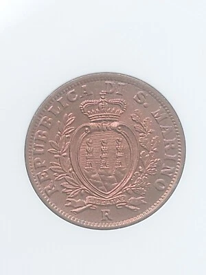 San Marino 10 Centesimi 1938-R Anacs MS 66 RB   - Image 1 of 4