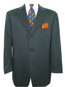 Hugo Boss Italian Cashmere Dark Gray Blazer Jacket Sport Coat 44 R EUC Germany - Picture 1 of 12
