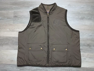 Polo Ralph Lauren Chaleco de Caza Chaqueta Mujer 2X Reversible Pana Ribete Cuadros Foto 1 de 4