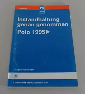Manual De Taller Mantenimiento Precisamente VW POLO 6N Estado 10/1994 - Imagen 1 de 1
