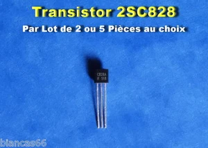                 *** LOT DE 2 OU 5 TRANSISTORS BIPOLAIRES NPN 2SC828A - TO92  *** - Zdjęcie 1 z 1