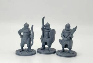 3 piezas Guardias Árabes - Miniatura DnD a escala 32 mm | Mini mazmorras y dragones | 5E - Imagen 1 de 1