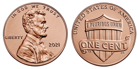 2021 P UNCIRCULATED LINCOLN CENT FROM A SEALED BANK ROLL FREE SHIPPING Cover