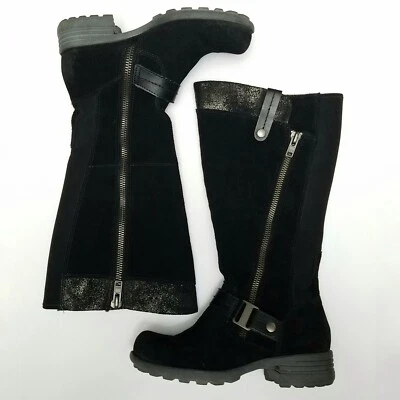 Bota Earth Origins by Earth Portia para mujer 7M gamuza alta cremallera lateral negra  Foto 1 de 4