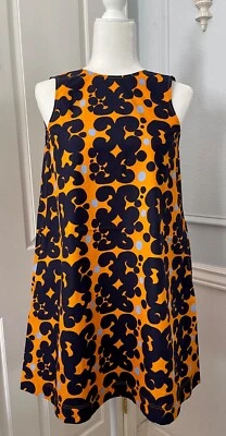 Vestido naranja sin mangas tejido Uniqlo x Marimekko para niña Foto 1 de 4