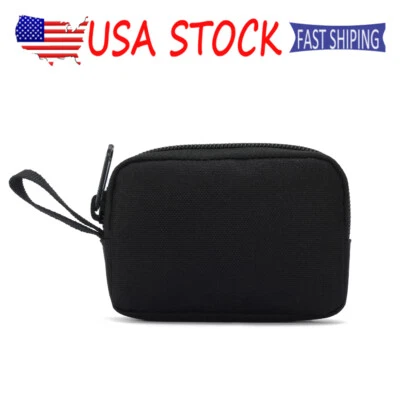 Portable Tactical Small Wallet Pouch Coin Key Zipper Pocket EDC Mini Waist Bag - Image 1 of 4