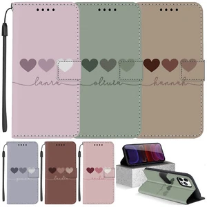 Funda Cartera Teléfono Corazón Personalizada Folio Para iPhone 17 Air 16 15 Pro 14 13 Cubierta - Imagen 1 de 49