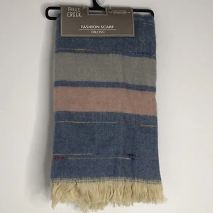 Falls Creek Fashion Scarf Oblong NWT Pink Blue Soft - Picture 1 of 7