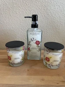 Pecksniffs FREESIA & DAMASK ROSE 16.9oz Hand Wash Glass Bottle-NEW - Picture 1 of 4