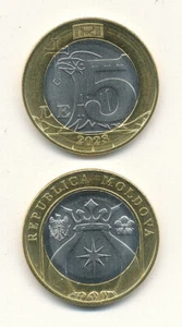 Moldova / Moldawien - 5 Lei 2023 UNC - Bimetall - Picture 1 of 1