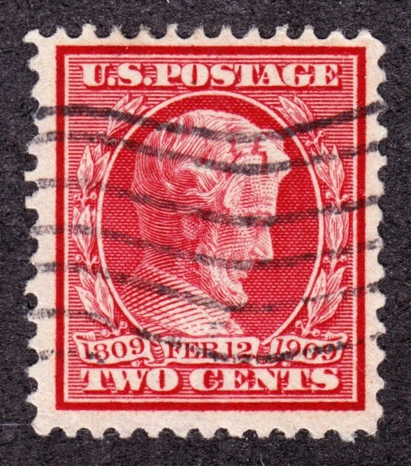 US 369 2c Lincoln Blue Paper Used SCV $275 - Image 1 of 1