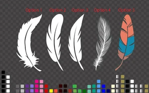 Feather Car Decal Sticker 4x4 Window Bumper Helmet Laptop 3~160cm long - Picture 1 of 1