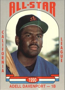 1990 California League All-Stars Cal League Cards #47 Adell Davenport