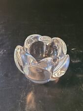 Royal Copenhagen Crystal Clear Glass Petal 3" Candle Holder