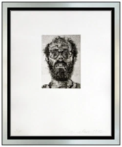 Chuck Close Original Self Portrait Aquatint Etching Hand Signed Framed Artwork - Picture 1 of 5