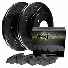 For 1979-1981 Pontiac Firebird Front Rear eLine Gold Drill Slot Brake Rotors