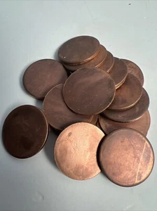 20 US Coin Blank Lincoln Penny Cent Planchet Mint Ground Down Coin 6G/.2oz - Picture 1 of 11