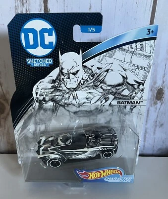 Hot Wheels DC BATMAN Sketched Series 1/5 Character Cars (2017) - Image 1 of 4