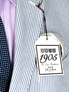 NWT 44L Jos A Bank 1905 Mens Cotton Seersucker 2 Button Blazer Sport Coat Jacket - Picture 1 of 14