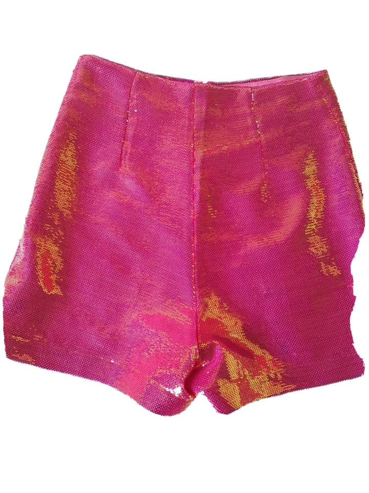 Nadine merabi Shorts XS Pink Sequin Short XS Hot Pink.. Comes with Original Pack - Image 1 of 4